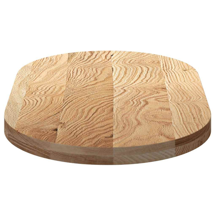 bordplade 100x50x4 cm massivt egetræ oval