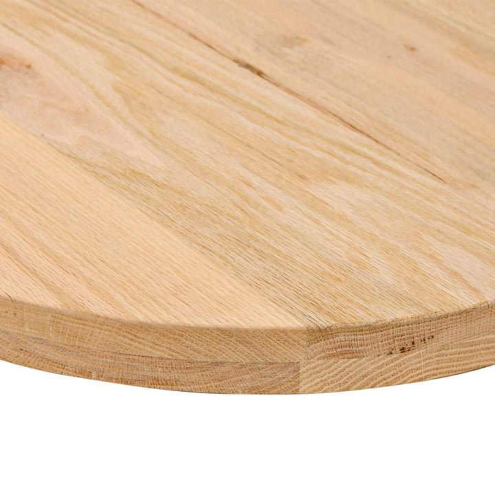 bordplade 100x50x4 cm massivt egetræ oval