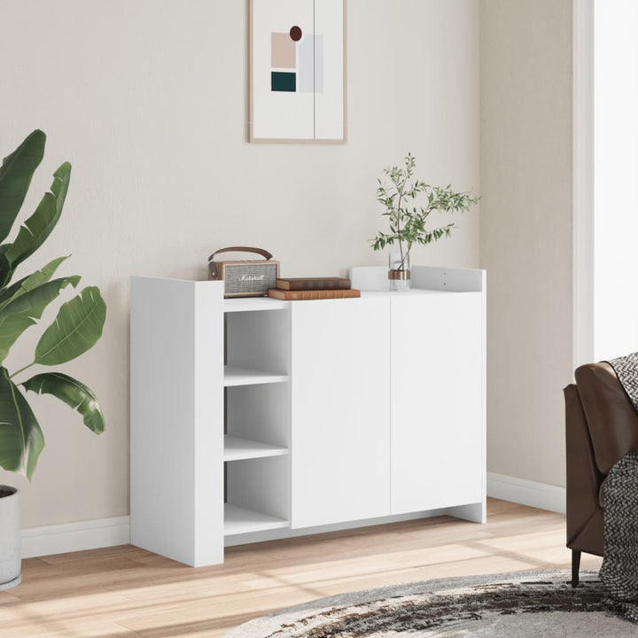 skænk 100x35x75 cm konstrueret træ hvid
