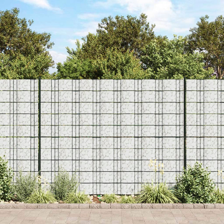 haveafskærmninger 2 stk. 35x0,19 m PVC marmorgrus grå
