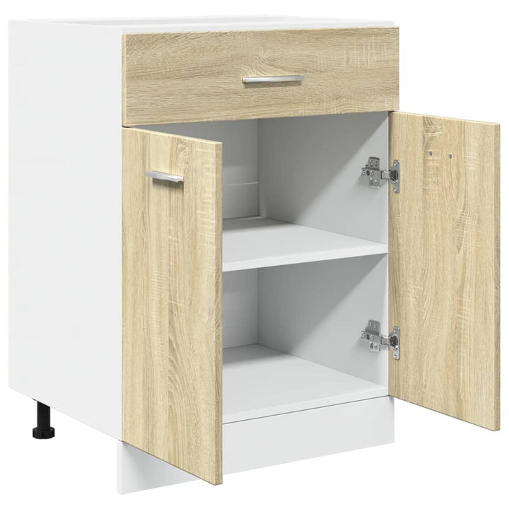 skuffeunderskab 60x46x81,5 cm konstrueret trær sonoma-eg