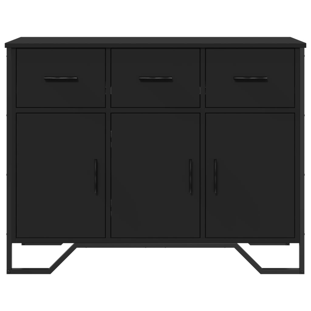 skab 97x32,5x74,5 cm konstrueret træ sort