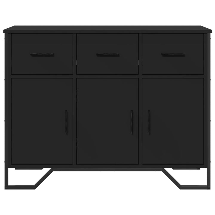 skab 97x32,5x74,5 cm konstrueret træ sort
