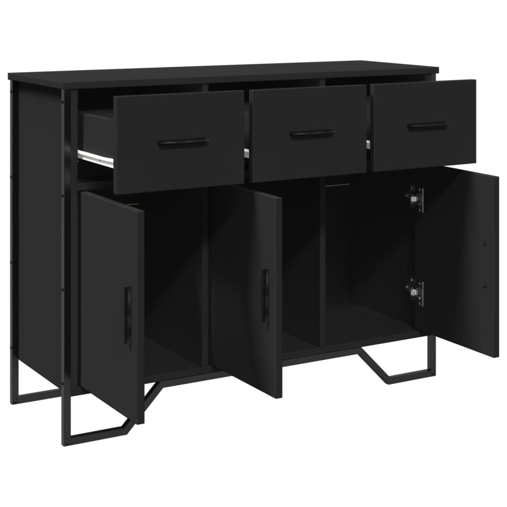 skab 97x32,5x74,5 cm konstrueret træ sort