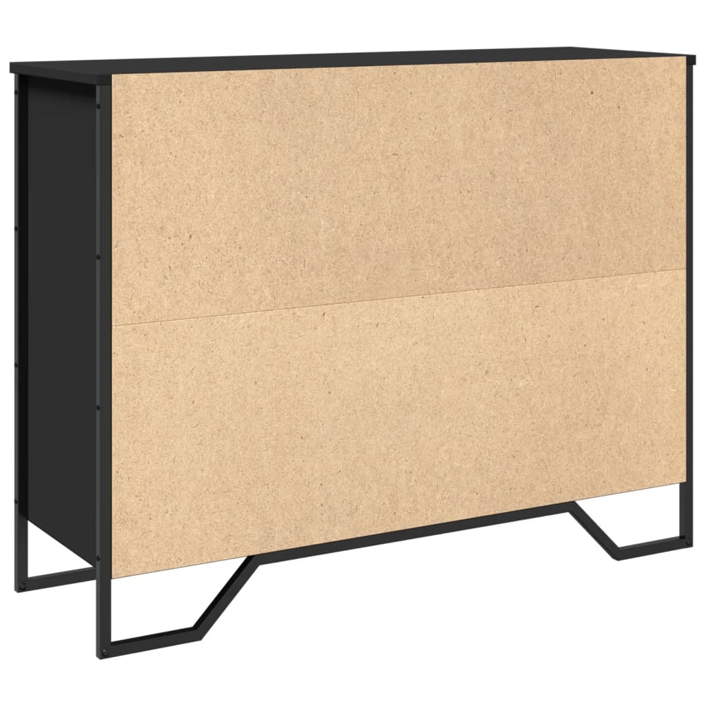 skab 97x32,5x74,5 cm konstrueret træ sort
