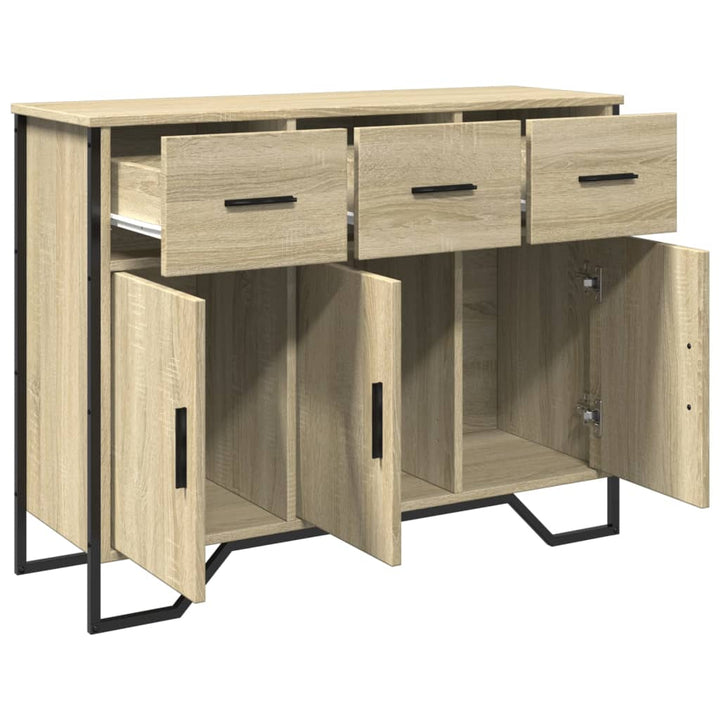 skænk 97x32,5x74,5 cm konstrueret træ sonoma-eg