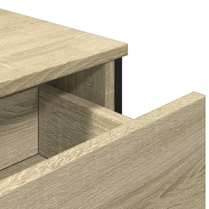 skænk 97x32,5x74,5 cm konstrueret træ sonoma-eg