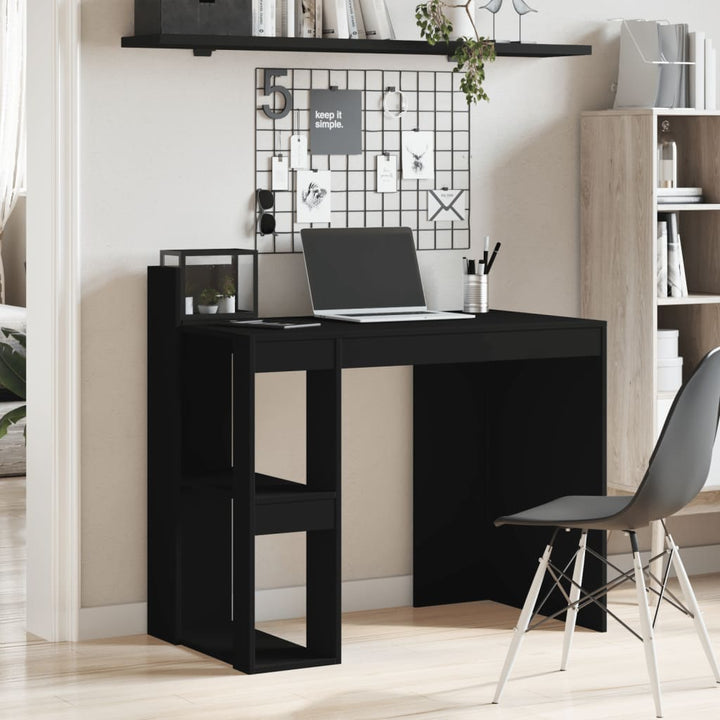 skrivebord 103,5x56,5x94 cm konstrueret træ sort