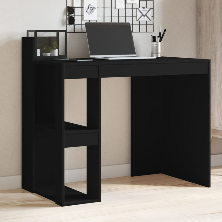 skrivebord 103,5x56,5x94 cm konstrueret træ sort
