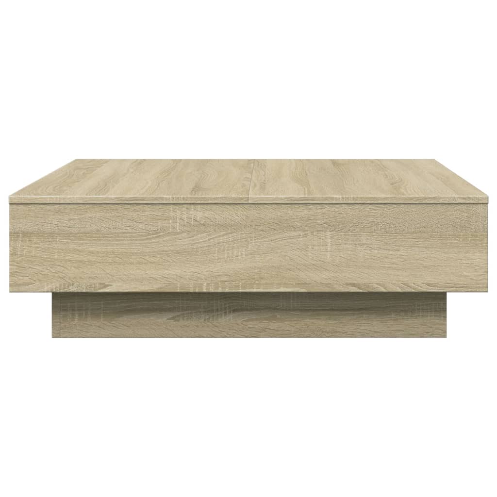 sofabord 90x90x28 cm konstrueret træ sonoma-eg