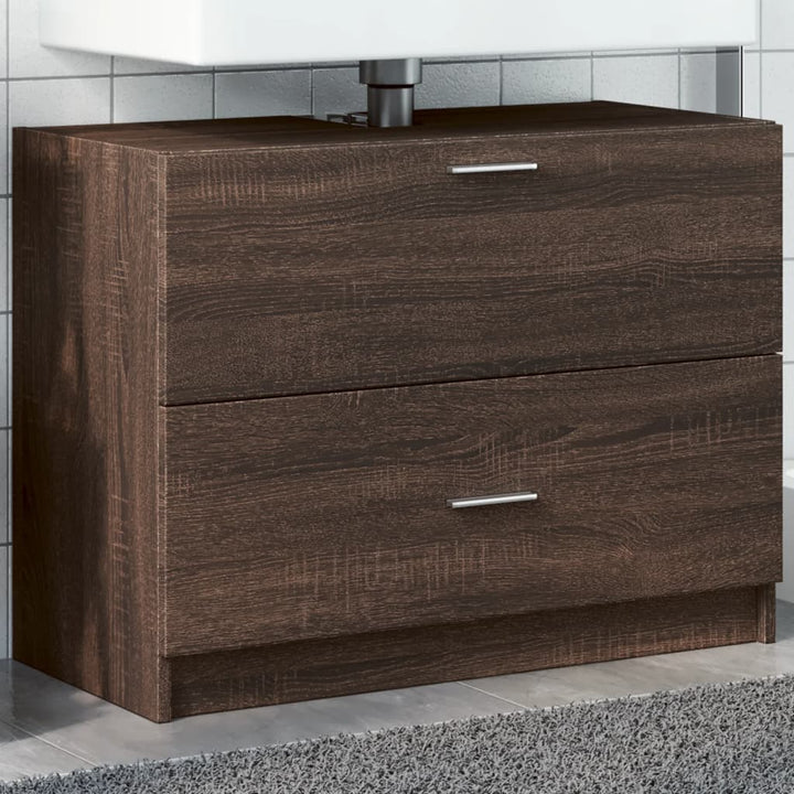 underskab 78x37x59 cm konstrueret træ brun egetræsfarve