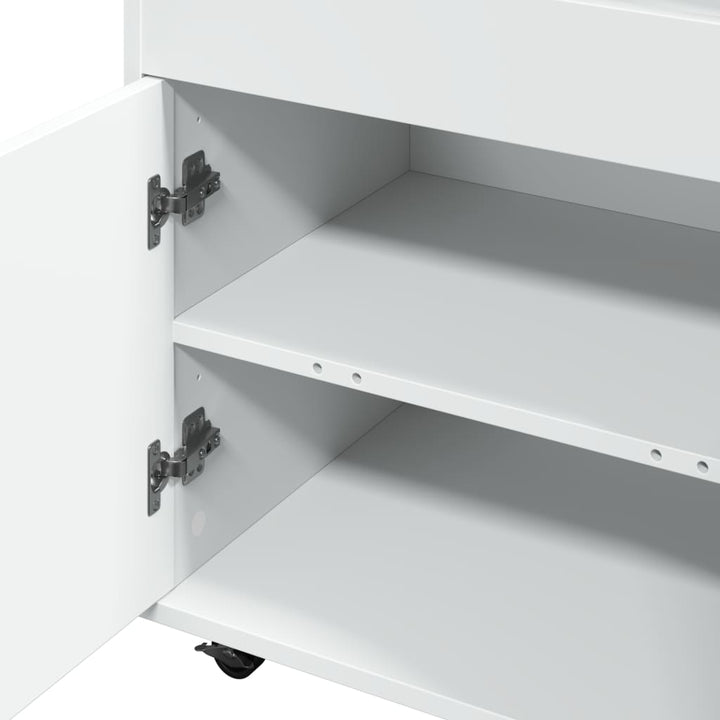 barvogn 60x39,5x89 cm konstrueret træ hvid