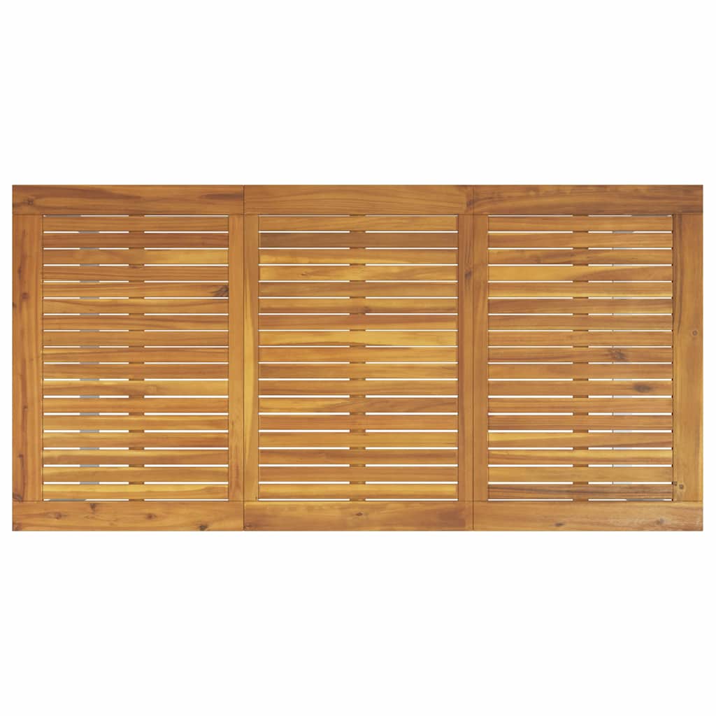 Have Spisebordssæt 7 pcs Grå og brun Massivt akacietræ