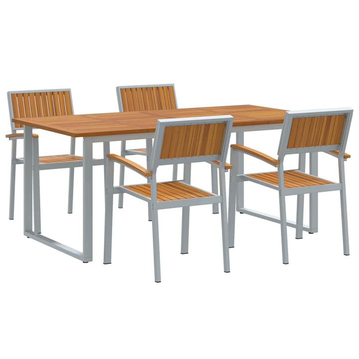 Have Spisebordssæt 5 pcs Grå og brun 180 x 90 x 75 cm