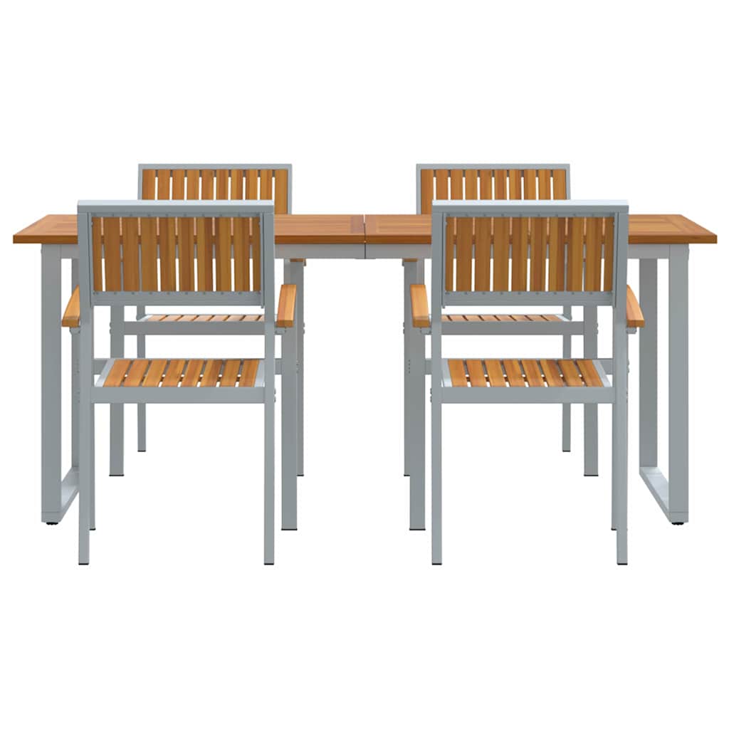 Have Spisebordssæt 5 pcs Grå og brun 180 x 90 x 75 cm