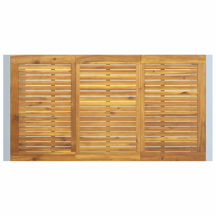 Have Spisebordssæt 7 pcs Grå og brun Massivt akacietræ