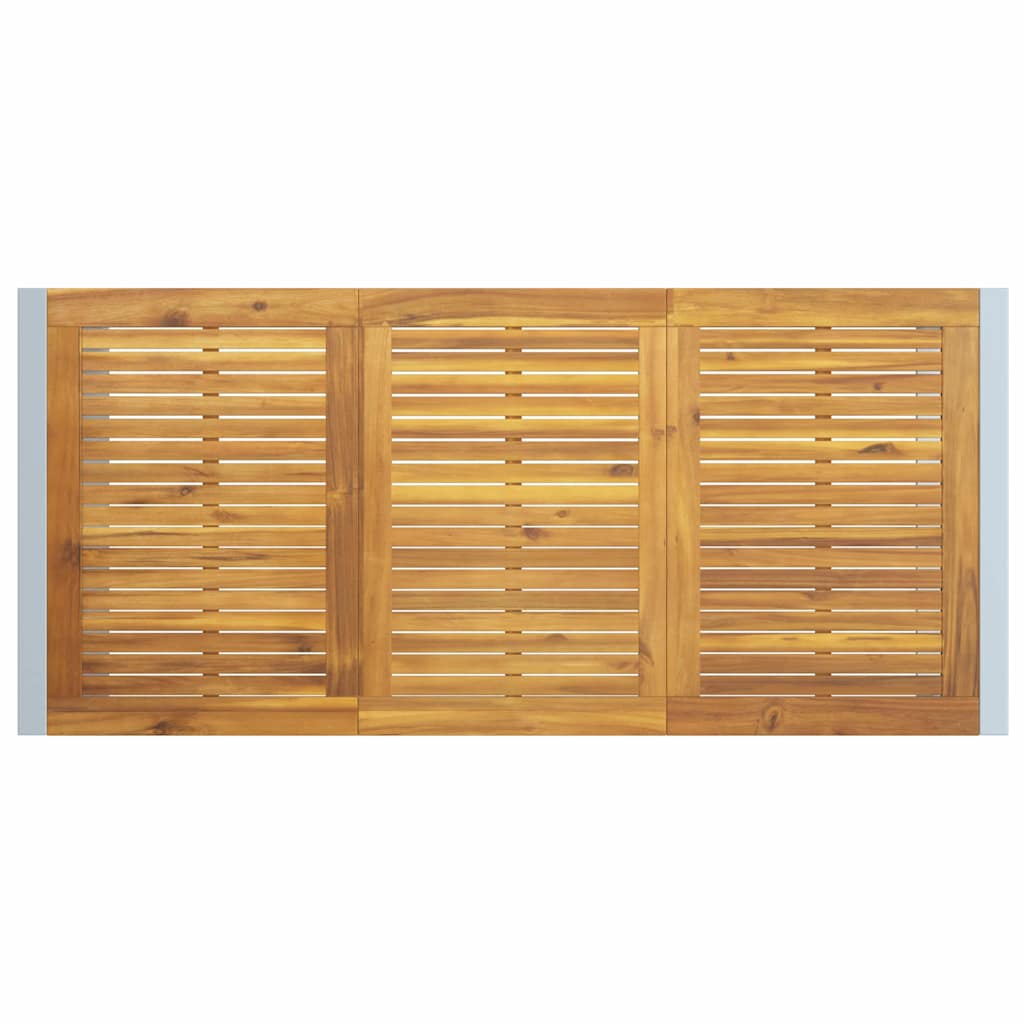 Have Spisebordssæt 7 pcs Grå og brun Massivt akacietræ