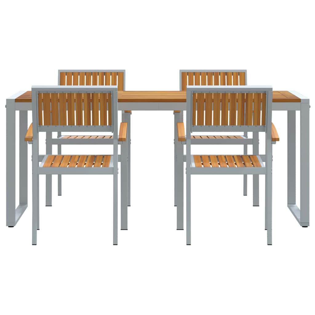 Have Spisebordssæt 5 pcs Grå og brun 180 x 90 x 75 cm