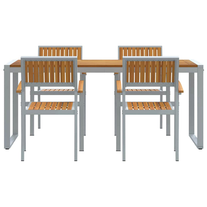 Have Spisebordssæt 5 pcs Grå og brun 180 x 90 x 75 cm