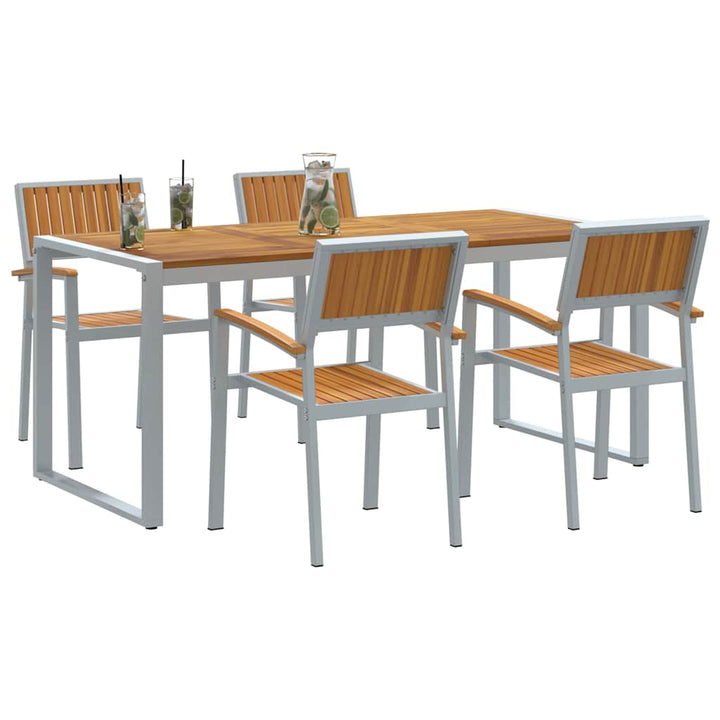 Have Spisebordssæt 5 pcs Grå og brun 180 x 90 x 75 cm