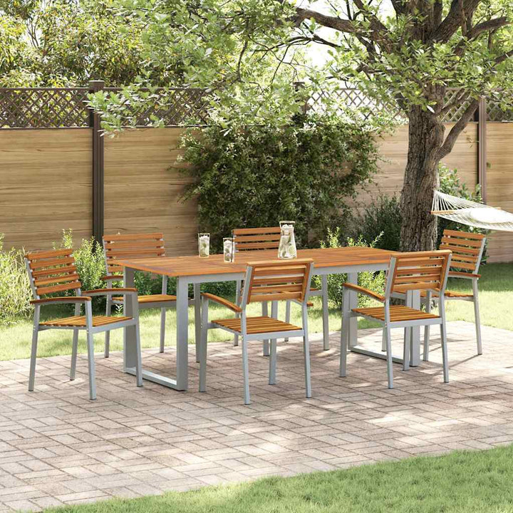 Have Stol 6 pcs Brun 56 x 57 x 87cm Massivt akacietræ
