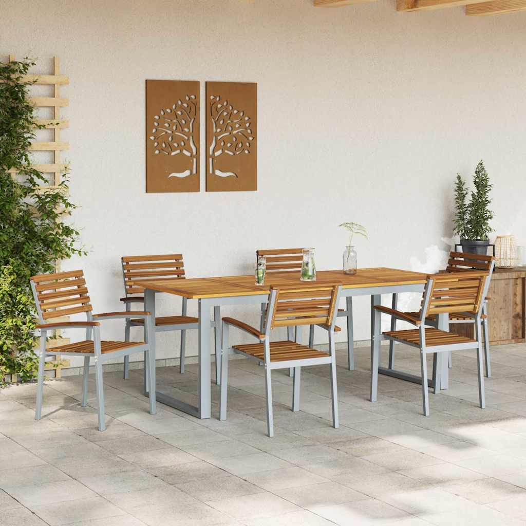 Have Stol 6 pcs Brun 56 x 57 x 87cm Massivt akacietræ
