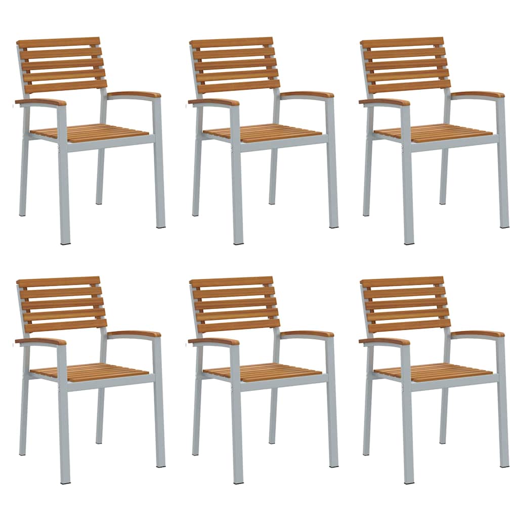 Have Stol 6 pcs Brun 56 x 57 x 87cm Massivt akacietræ