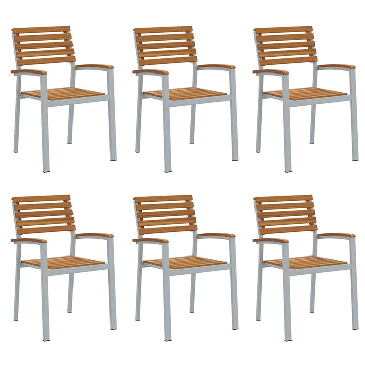 Have Stol 6 pcs Brun 56 x 57 x 87cm Massivt akacietræ