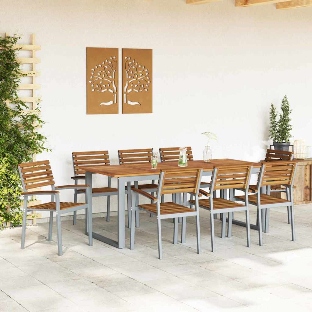 Have Stol 8 pcs Brun 56 x 57 x 87cm Massivt akacietræ