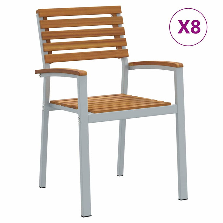Have Stol 8 pcs Brun 56 x 57 x 87cm Massivt akacietræ
