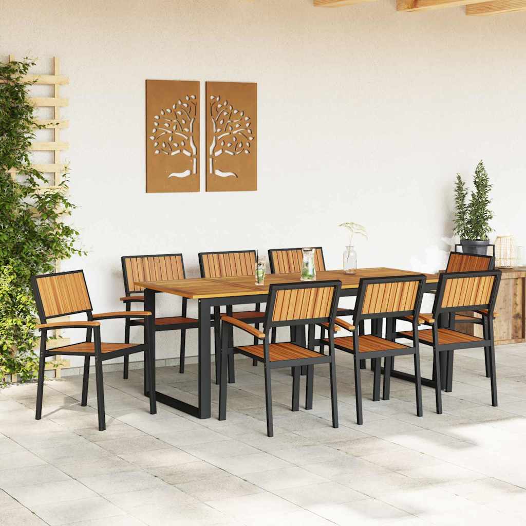 Have Stol 8 pcs Brun 56 x 57 x 87cm Massivt akacietræ