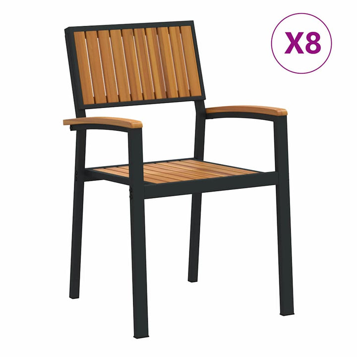 Have Stol 8 pcs Brun 56 x 57 x 87cm Massivt akacietræ