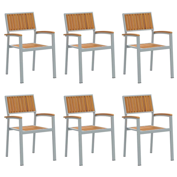 Have Stol 6 pcs Brun 56 x 57 x 87cm Massivt akacietræ