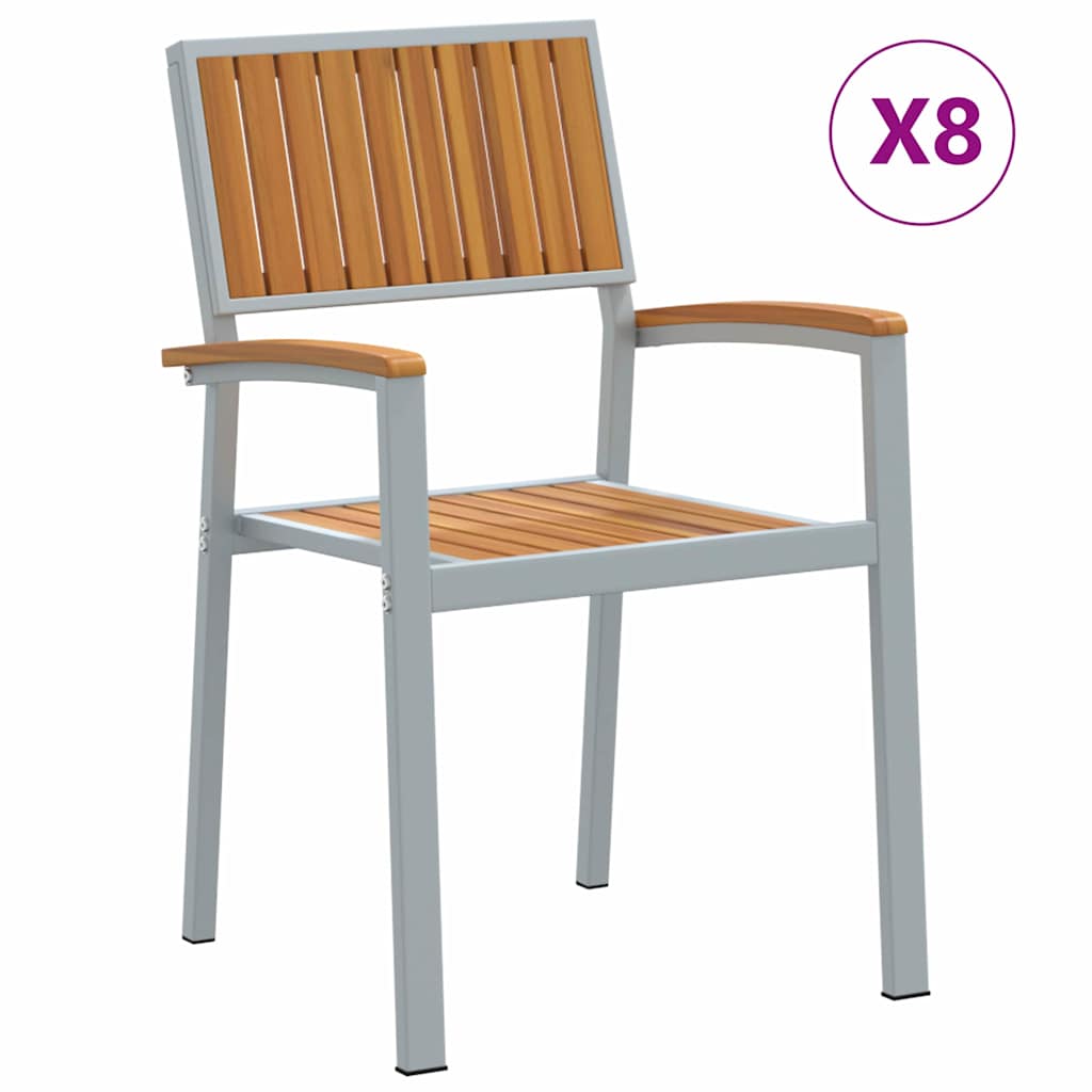 Have Stol 8 pcs Brun 56 x 57 x 87cm Massivt akacietræ