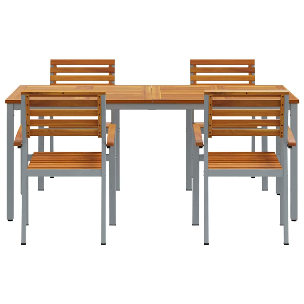 Have Spisebordssæt 5 pcs Grå og brun 180 x 90 x 75 cm