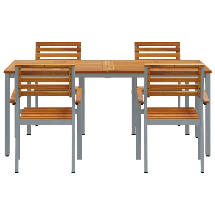 Have Spisebordssæt 5 pcs Grå og brun 180 x 90 x 75 cm