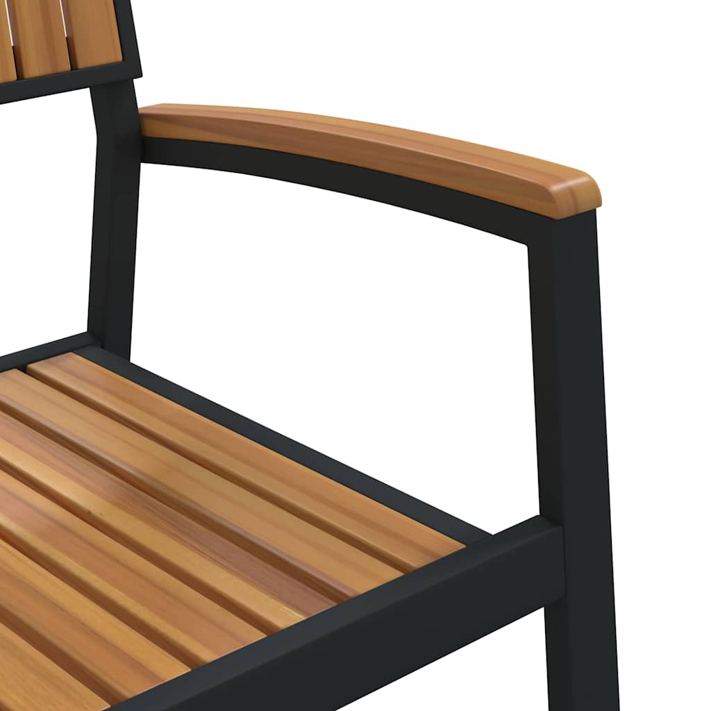 Have Spisebordssæt 5 pcs Sort og brun 180 x 90 x 75 cm