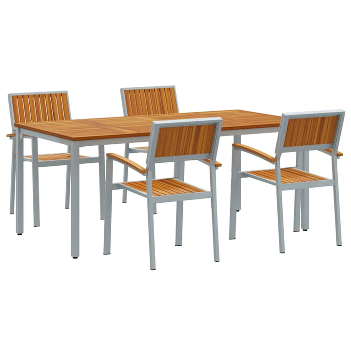 Have Spisebordssæt 5 pcs Grå og brun 180 x 90 x 75 cm