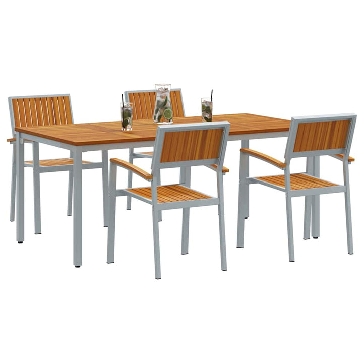 Have Spisebordssæt 5 pcs Grå og brun 180 x 90 x 75 cm