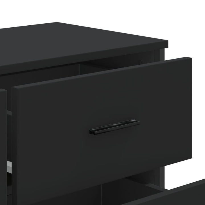 kommode 91x35,5x74,5 cm konstrueret træ sort