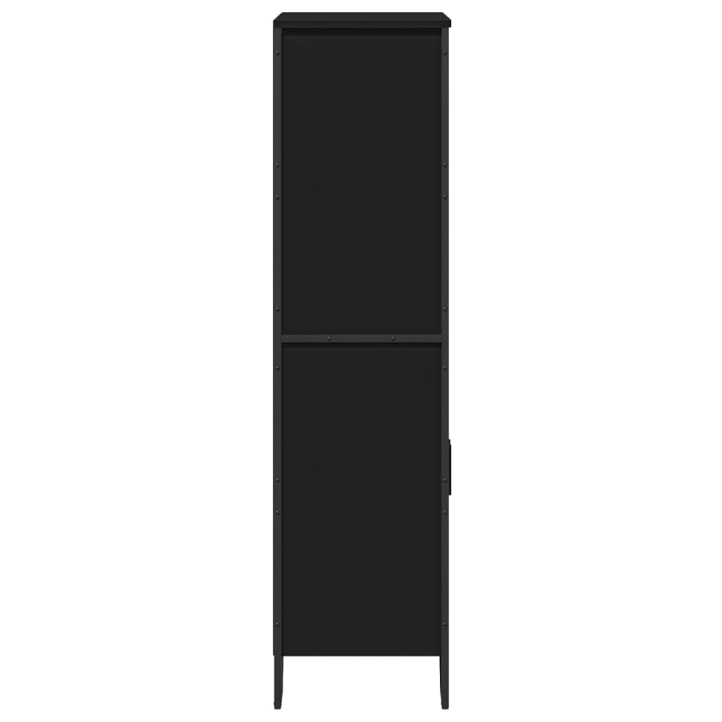 skab 79,5x35,5x137,5 cm konstrueret træ sort