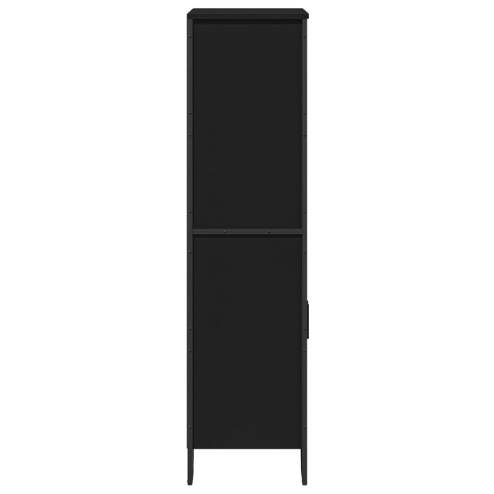 skab 79,5x35,5x137,5 cm konstrueret træ sort