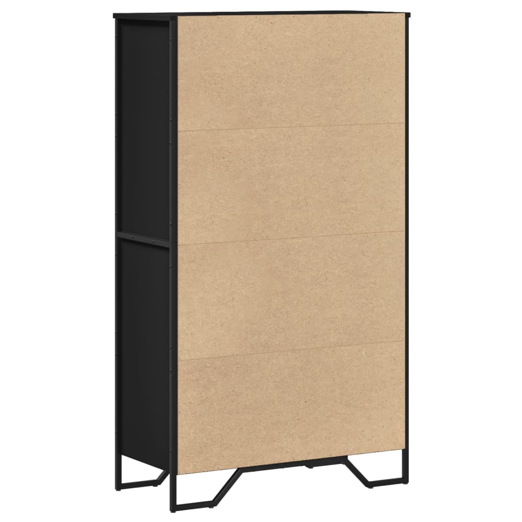skab 79,5x35,5x137,5 cm konstrueret træ sort