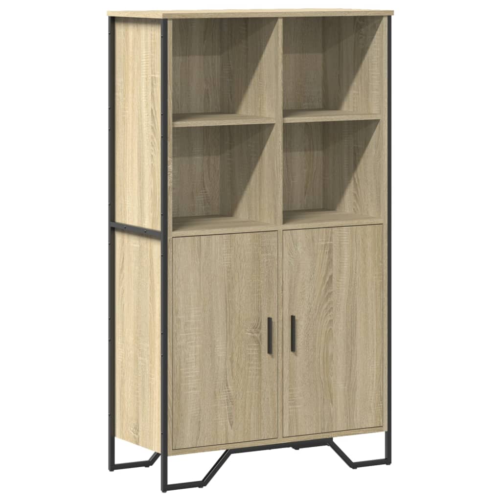 skab 79,5x35,5x137,5 cm konstrueret træ sonoma-eg