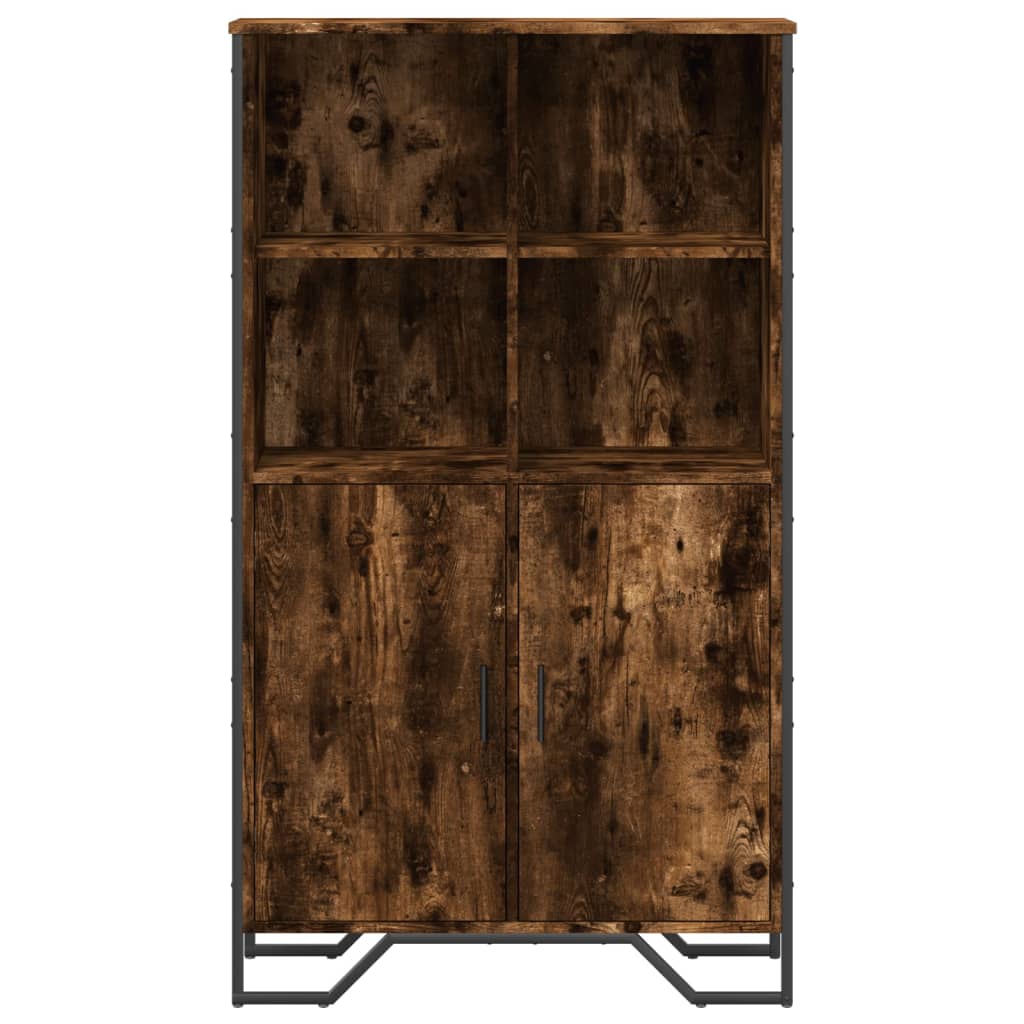 skab 79,5x35,5x137,5 cm konstrueret træ røget egetræsfarve