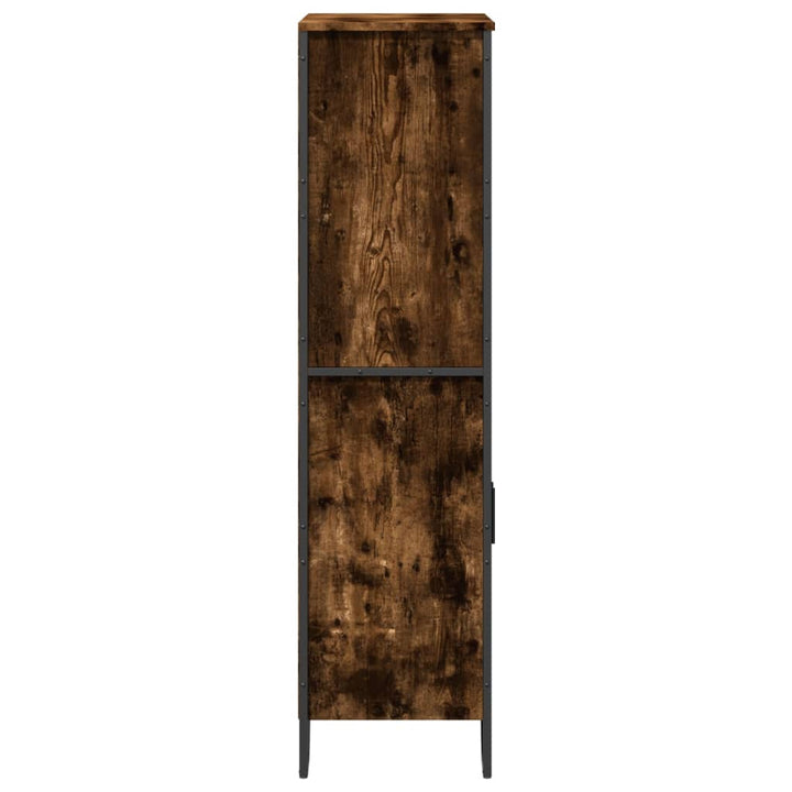 skab 79,5x35,5x137,5 cm konstrueret træ røget egetræsfarve