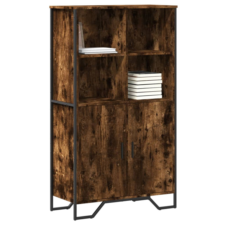 skab 79,5x35,5x137,5 cm konstrueret træ røget egetræsfarve