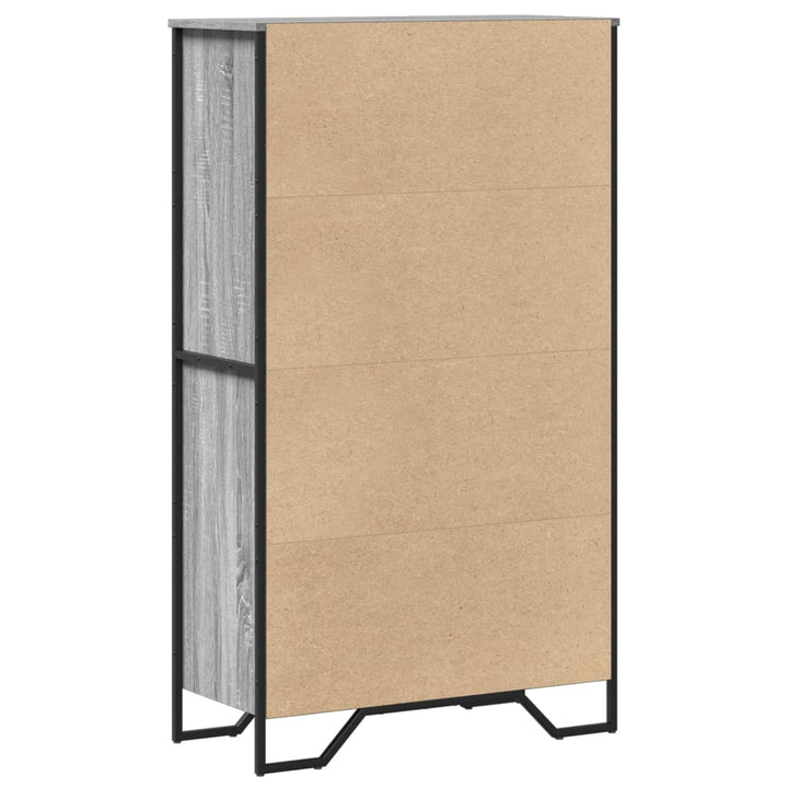 skab 79,5x35,5x137,5 cm konstrueret træ grå sonoma-eg