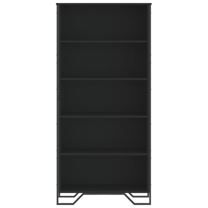 bogreol 80x31x169 cm konstrueret træ sort