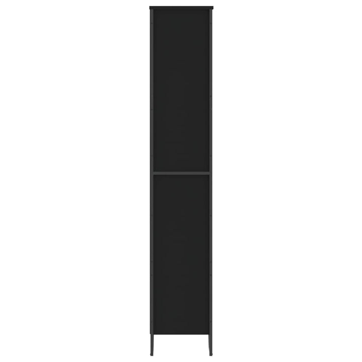 bogreol 80x31x169 cm konstrueret træ sort
